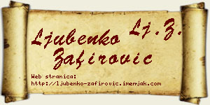 Ljubenko Zafirović vizit kartica